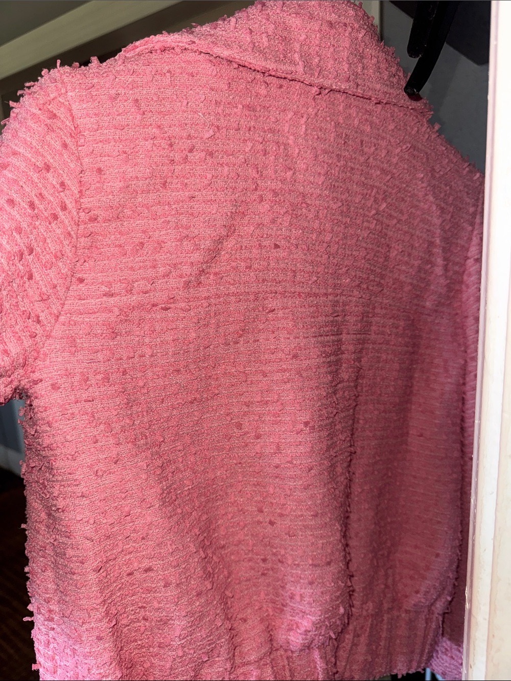 ASOS Curve Pink Tweed Button-Up Jacket - Picture 5 of 5
